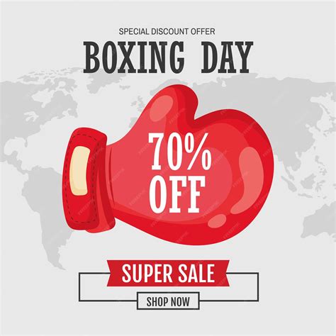 Premium Vector | Boxing day clearance poster