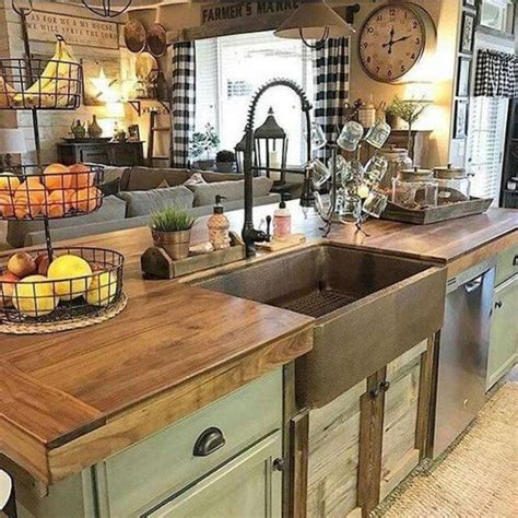 32 Proper Countertop Designs with Farmhouse Style ~ Matchness.com in 2021 | Trendy farmhouse ...