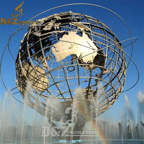 large world globe sculpture for sale garden decoration metal sculpture ...