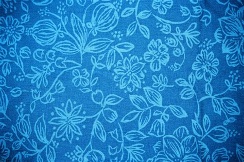 Sky Blue Fabric with Floral Pattern Texture – Photos Public Domain