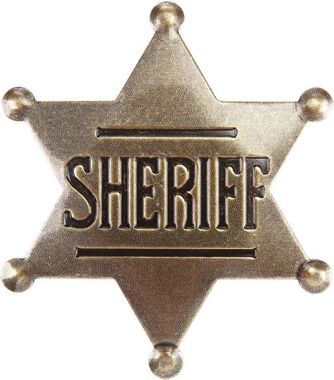 Amazon.com: Toy Sheriff Badge for Kids, Metal, Western Deputy Sheriff Badge, Old West Prop, US ...