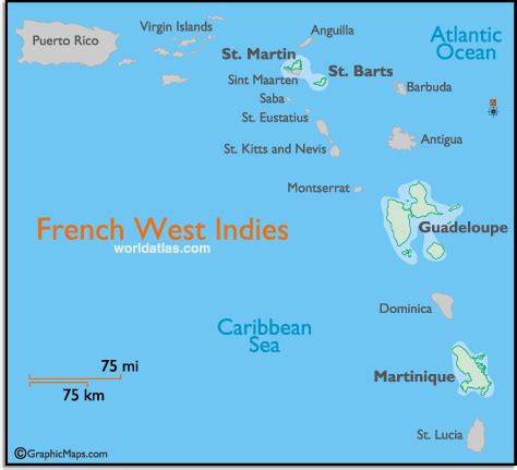 Map of the French Indies and French West Indies Map and Information Page