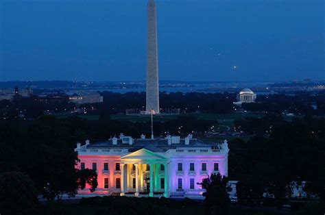 People Are Sharing An Old Photo Of The White House Lit Up In Rainbow Colors