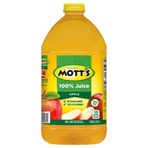 Mott's® Original No Sugar Added 100% Apple Juice, 1 gal - Fry’s Food Stores