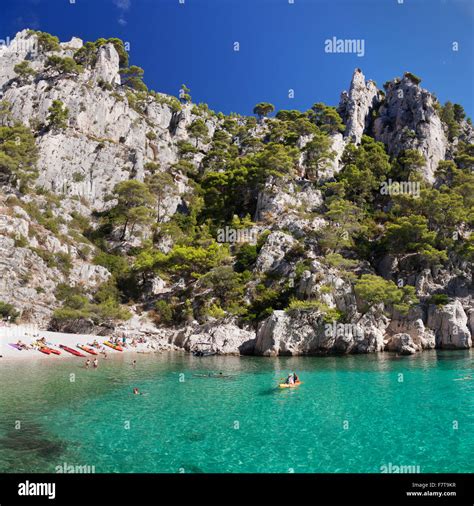 Bathers, Les Calanques d'en Vau, Calanques National Park or Parc ...