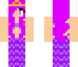 The purple mermaid princess | Minecraft Skin