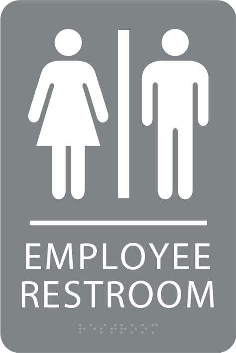 Employee Restroom ADA Sign with Braille