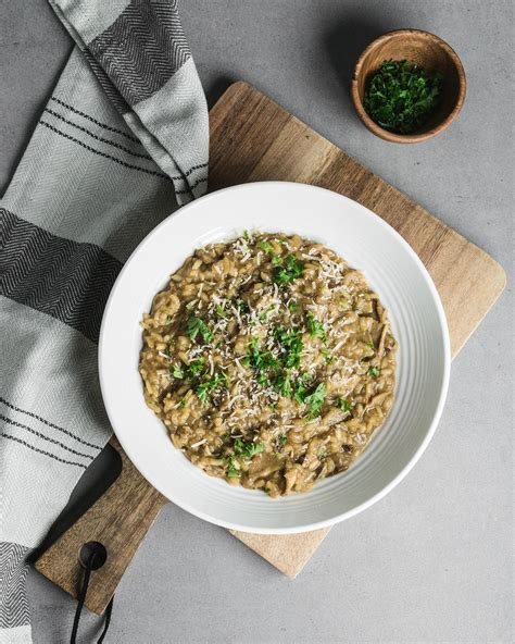 Porcini Mushroom Risotto! : r/veganrecipes