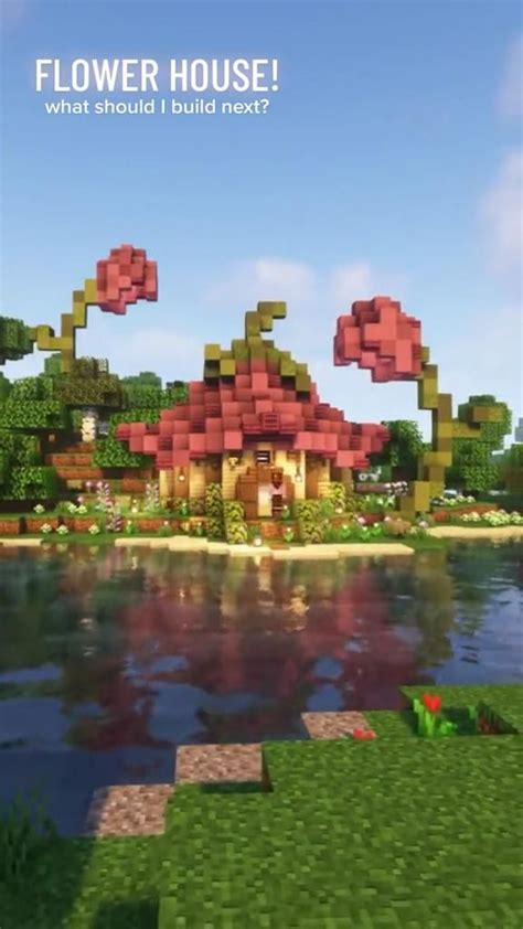 Minecraft Flower House Build [Video] | Minecraft houses, Minecraft blueprints, Minecraft cottage