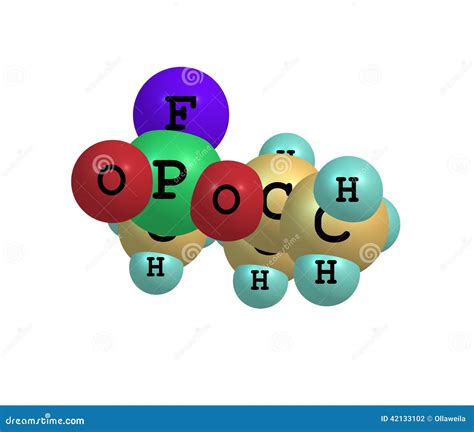 Molecular Structure of Sarin on White Stock Illustration - Illustration of death, chemical: 42133102