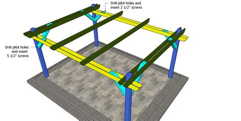 12x16 Pergola Plans Free - PDF Download | HowToSpecialist - How to ...