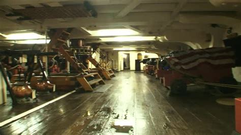 Interior view of the USS Constitution. - Stock Video Footage - Dissolve