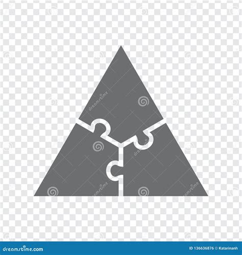 Simple Icon Triangle Puzzle in Gray. Simple Icon Triangle Puzzle of the ...