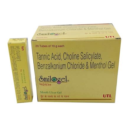 Smilogel Mouth Ulcer Gel, Packaging Type: Box at Rs 12.5/pack in Bhayandar | ID: 2852182045255