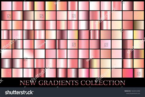 Rose Gold Gradient Set Background Vector Stock Vector (Royalty Free ...