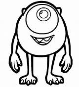 Monsters University Mike Wazowski Coloring Page sketch template