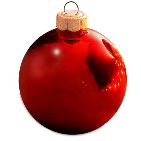 Whitehurst 3.25 in. Red Shiny Glass Christmas Ornaments (8-Pack)-28344 ...