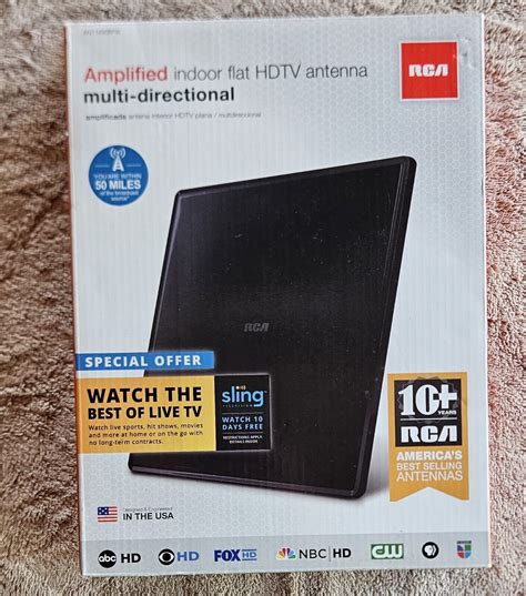 RCA Amplified Indoor HD TV Antenna ANT1450BFW 44476123917 | eBay