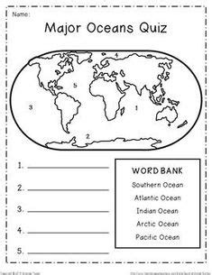 Blank Continents And Oceans Worksheets | Continents and Oceans Quiz Printout - EnchantedLearning ...