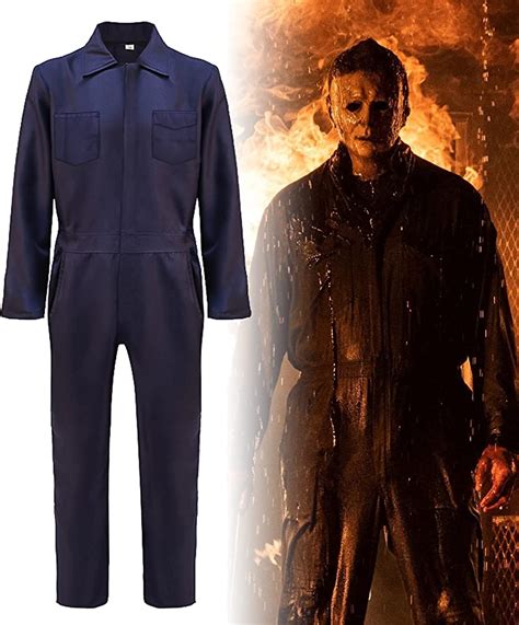 Michael Myers Costume, Comfort Adult Halloween Costume Jumpsuit For Men ...