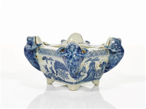 Chinese Blue and White Porcelain Brush Washer - Shapiro Auctioneers