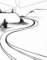 Winding Road Coloring Page sketch template