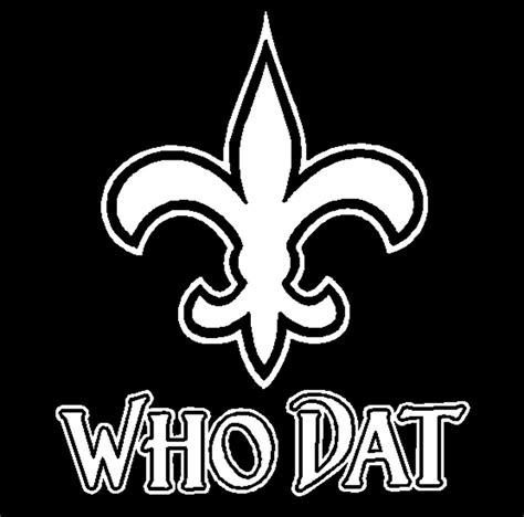 12" New Orleans Saints Who Dat Flur De Lis Vinyl Decal Window Sticker ...