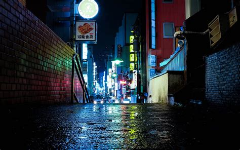 Japón Tokio Urban Lights Neon Macbook Pro, Tokyo Alley fondo de ...