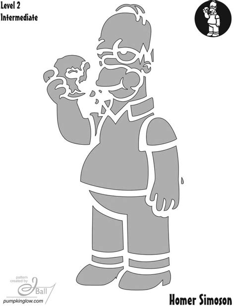 Printable Bart Simpson Pumpkin Stencil