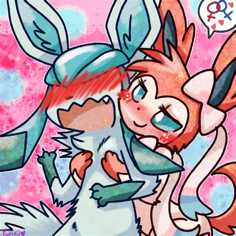 Sylveon X Glaceon by MahoxyShoujo on DeviantArt