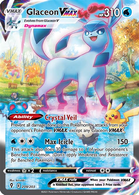 Glaceon VMAX Evolving Skies Pokemon Card | Pikawiz