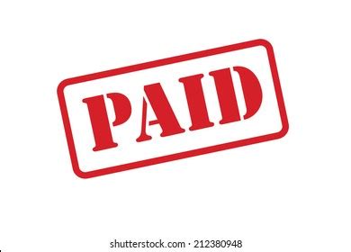 Paid Red Stamp Vector Over White Stock Vector (Royalty Free) 212380948 | Shutterstock