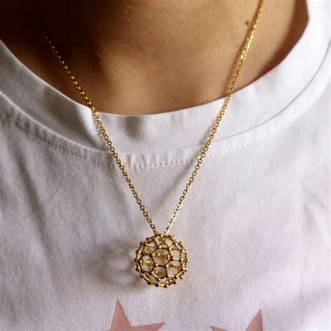 Buckminsterfullerene Pendant Necklace