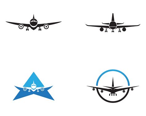 Aircraft, airplane, airline logo label. Journey, air travel, airliner ...