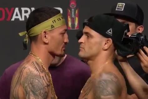 Watch: Max Holloway & Dustin Poirier's Intense UFC 236 Staredown