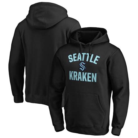 Men's Seattle Kraken Fanatics Branded Black Victory Arch Pullover Hoodie