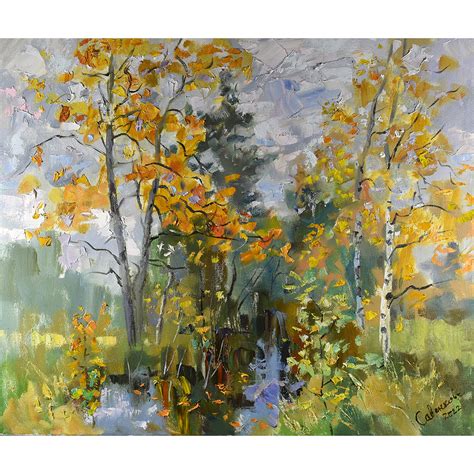 Autumn Painting Nature Landscape Impressionism Tree Original - Inspire ...