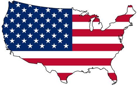 Flag Map Of Us States