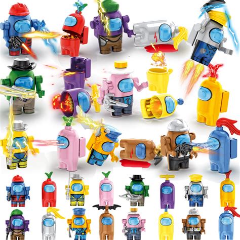 16Pcs Among Us Building Blocks Minifigures Compatible Mini Figure Toys ...