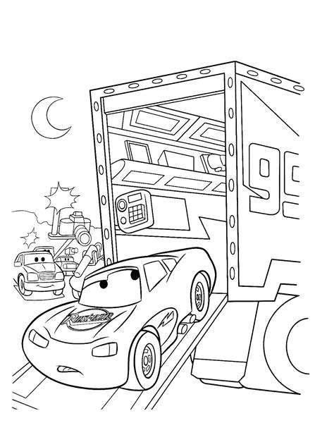 Coloriage Cars Mcqueen à imprimer