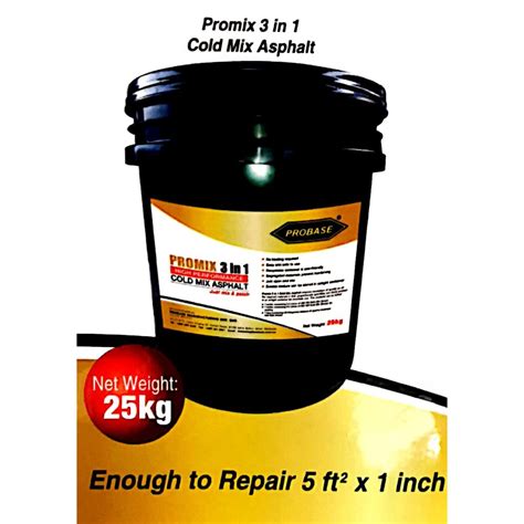 25Kg {PROBASE} 3 in1 COLD MIX ASPHALT, DIY Repair Jalan Tar, Car Park ...