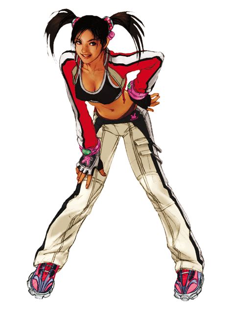 kawano takuji, ling xiaoyu, namco, tekken, tekken 4, highres, official art, 1girl, black hair ...