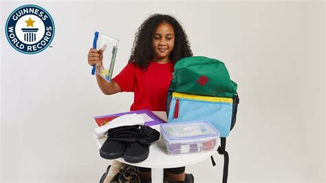 TRY THIS AT HOME: Fastest time to pack your school bag - YouTube