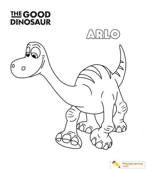 The Good Dinosaur Arlo Coloring Page 02 | Free The Good Dinosaur Arlo Coloring Page