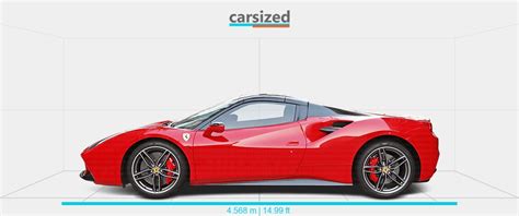 Ferrari 488 2015-2019 Dimensions Side View