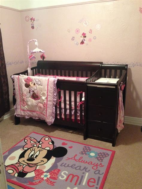 Disney Baby Minnie Mouse Pink 4-Piece Nursery Crib Bedding Set – Lambs ...