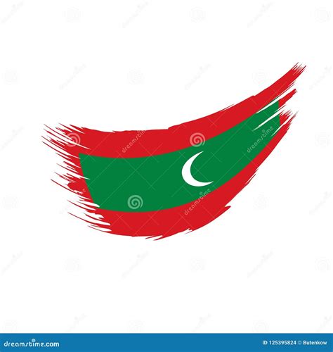 Maldives Flag, Vector Illustration Stock Vector - Illustration of green ...