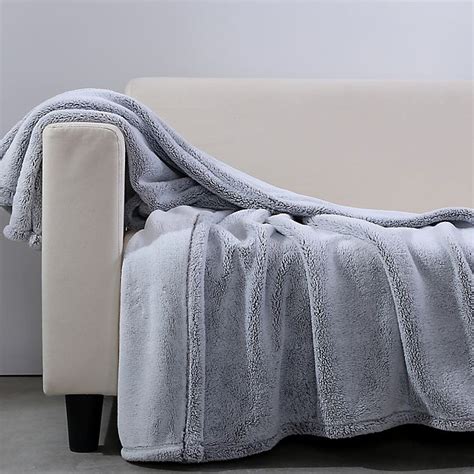 Berkshire Blanket Frosted PrimaLush Throw Blanket - Grey 1 ct | Shipt