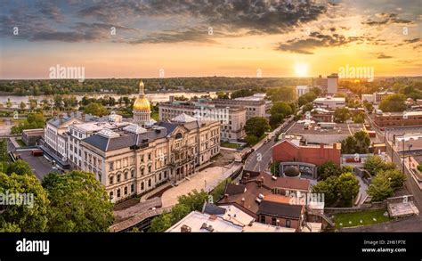 Aerial panorama of Trenton New Jersey skyline Stock Photo - Alamy