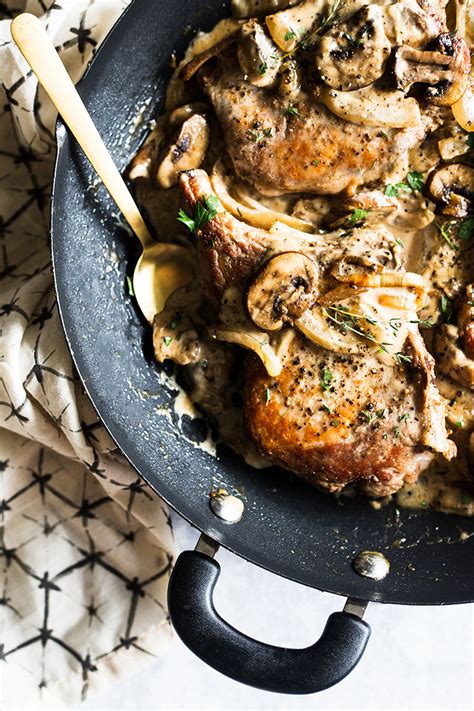 Pork Chops with Mushroom Gravy - All the King's Morsels